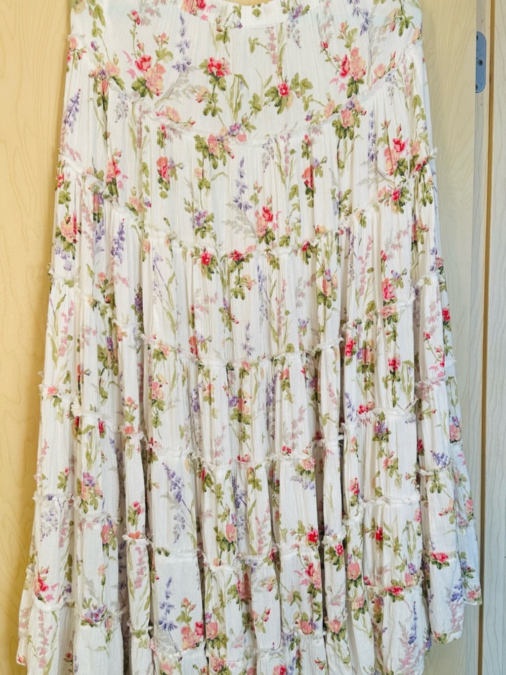 Ralph Lauren White Floral Maxi Skirt - Picture 2 of 8